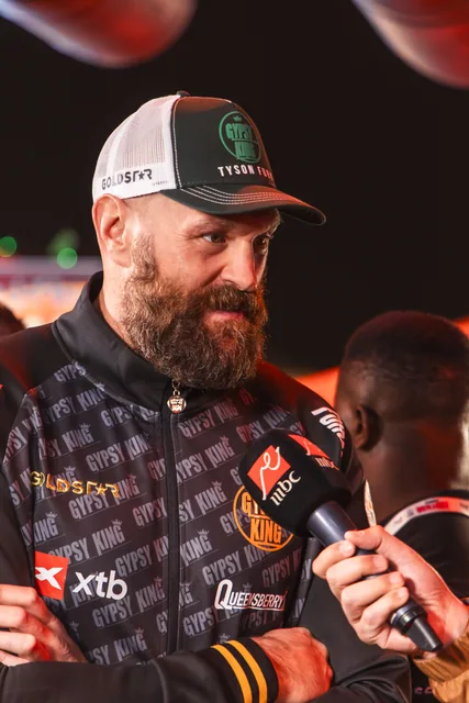 An interview captured at a boxing event
